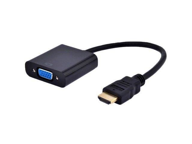 Gembird adapter HDMI-A(M) ->VGA (F) + audio, on cable, black цена и информация | USB adapterid ja jagajad | hansapost.ee