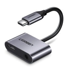 Ugreen CM193 USB-C-USB-C adapter, 3,5 mm, hall цена и информация | Адаптеры, USB-разветвители | hansapost.ee