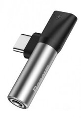 Baseus CATL41-S1 Adapter Type-C to Jack 3.5мм (EU Blister), черный цена и информация | Адаптеры и USB-hub | hansapost.ee