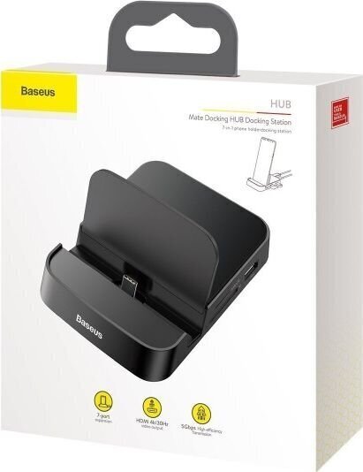 Adapter Baseus BSU1433BLK, USB-C цена и информация | USB adapterid ja jagajad | hansapost.ee