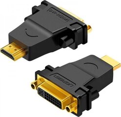 Adapter Ugreen UGR306BLK HDMI - DVI-I. hind ja info | USB adapterid ja jagajad | hansapost.ee