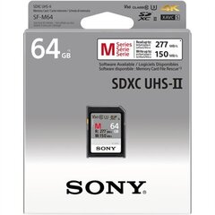 Карта памяти Sony SDXC 64GB M Tough UHS-II C10 U3 V60 цена и информация | Карты памяти | hansapost.ee