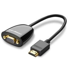 Adapter Ugreen HDMI (male) - VGA (female) FHD (MM105 40253)) hind ja info | USB adapterid ja jagajad | hansapost.ee