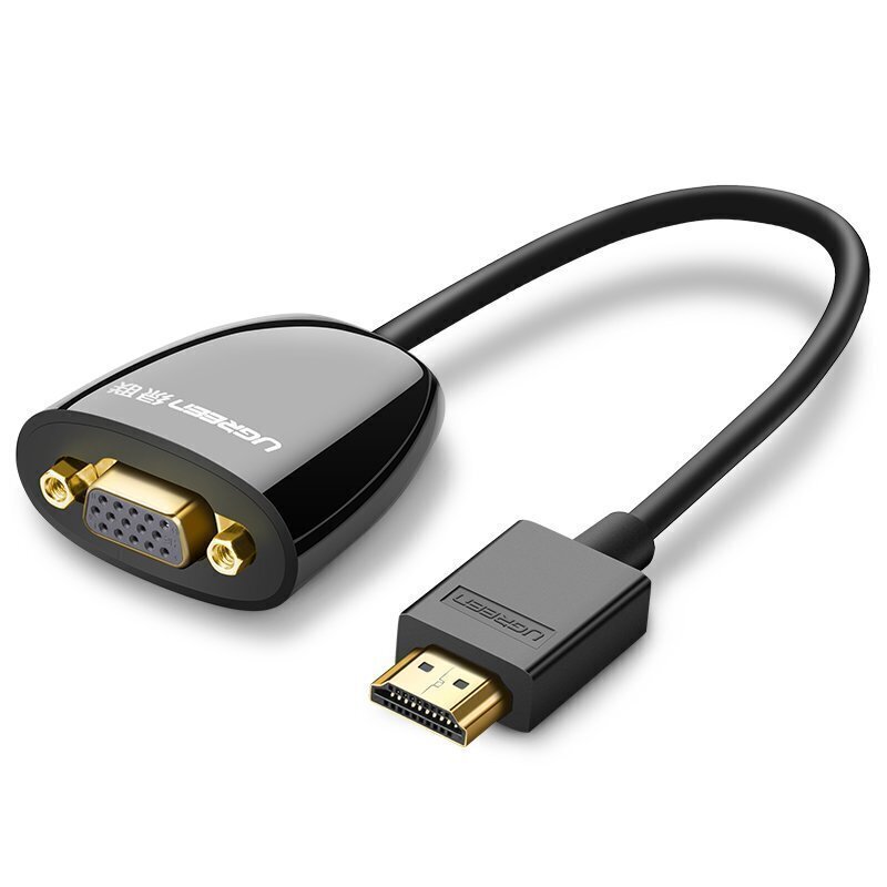 Adapter Ugreen HDMI (male) - VGA (female) FHD (MM105 40253)) цена и информация | USB adapterid ja jagajad | hansapost.ee