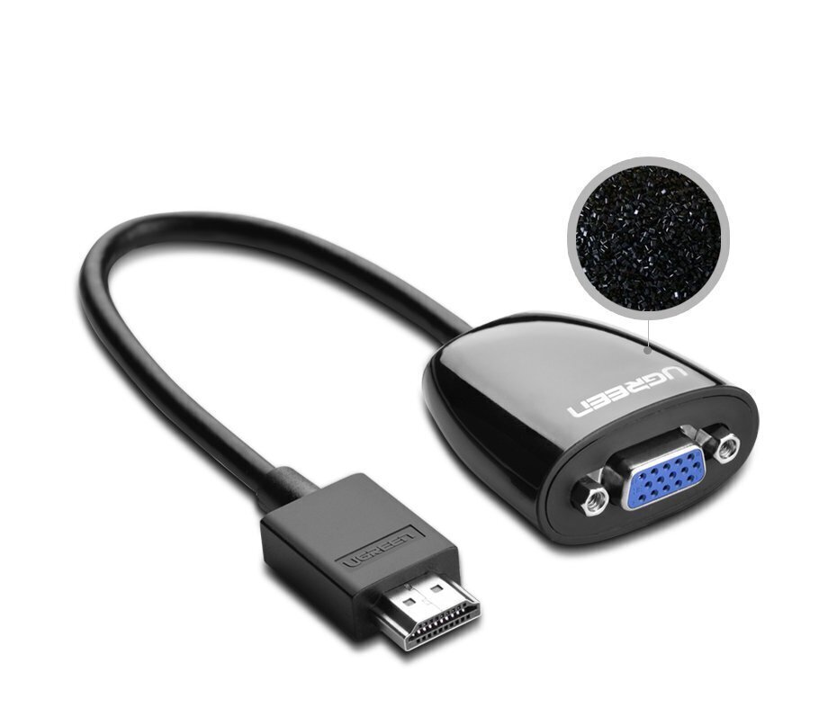 Adapter Ugreen HDMI (male) - VGA (female) FHD (MM105 40253)) hind ja info | USB adapterid ja jagajad | hansapost.ee