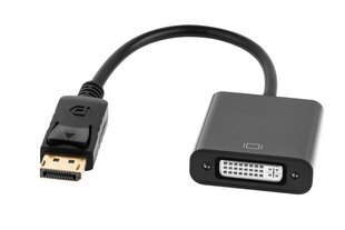Разъем адаптера, Штекер DISPLAYPORT - гнездо DVI (24 + 5), Черный цена и информация | Адаптеры, USB-разветвители | hansapost.ee