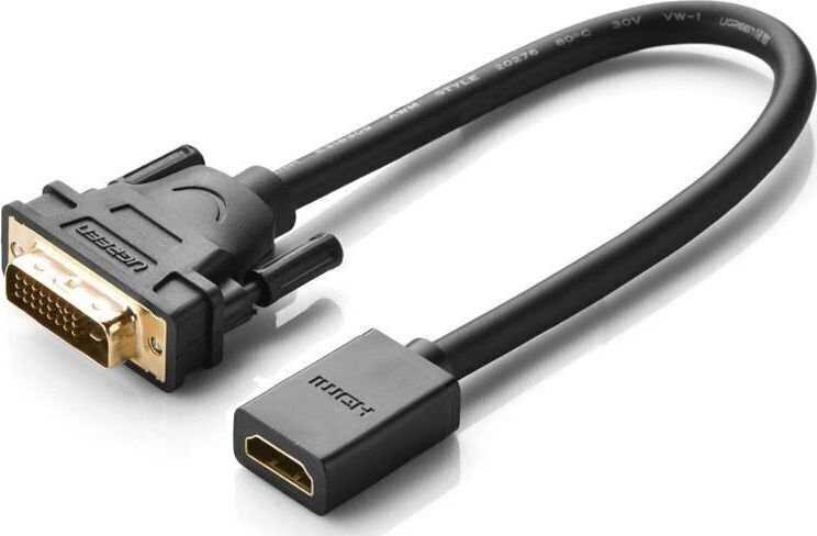 DVI M-F HDMI Ugreen (20118), 15 cm цена и информация | USB adapterid ja jagajad | hansapost.ee