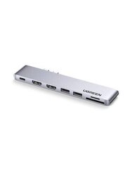 Adapter 7-in-2 UGREEN CM356 USB-C Hub MacBook Air / Pro jaoks, hall цена и информация | Адаптеры и USB-hub | hansapost.ee