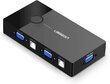 Ugreen KVM lüliti adapter, 2x VGA, 2x USB 2.0, must hind ja info | USB adapterid ja jagajad | hansapost.ee