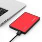 Hard drive external enclosure Orico SSD/HDD 2.5" SATA III (red) hind ja info | Välised kõvakettad | hansapost.ee