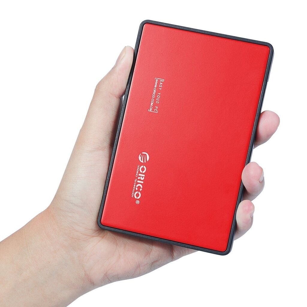 Hard drive external enclosure Orico SSD/HDD 2.5" SATA III (red) цена и информация | Välised kõvakettad | hansapost.ee