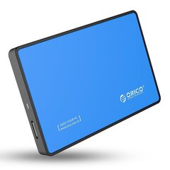 Hard drive external enclosure Orico SSD/HDD 2.5" SATA III (blue) hind ja info | Välised kõvakettad | hansapost.ee