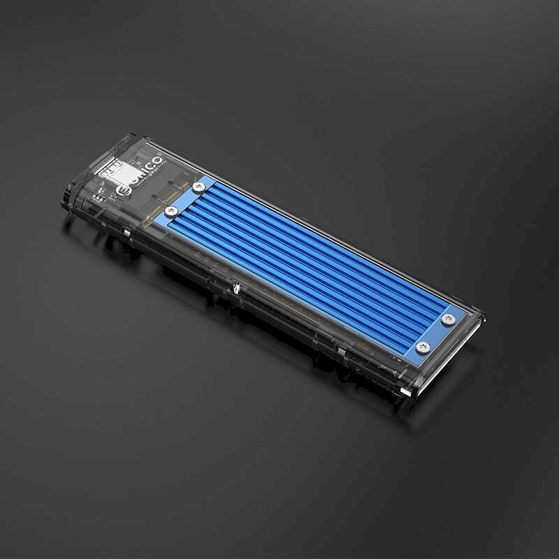 Enclosure SDD M.2 Orico, NVME, USB-C 3.1 Gen.2, 10Gbps (blue) hind ja info | USB adapterid ja jagajad | hansapost.ee