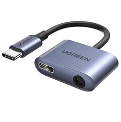 UGREEN CM231 USB-C to USB-C Adapter + jack 3.5mm (gray) цена и информация | Адаптеры и USB-hub | hansapost.ee