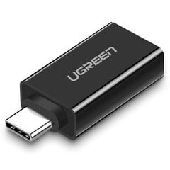 UGREEN US173 USB-A 3.0 to USB-C 3.1 Adapter (black) цена и информация | Адаптеры, USB-разветвители | hansapost.ee