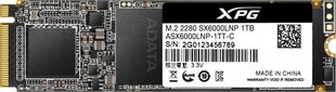ADATA 1TB M.2 PCIe NVMe XPG SX6000 Lite цена и информация | Внутренние жёсткие диски (HDD, SSD, Hybrid) | hansapost.ee