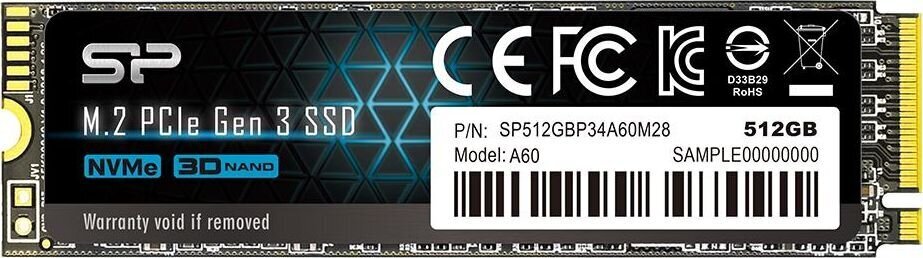 Silicon Power SP512GBP34A60M28 hind ja info | Sisemised kõvakettad | hansapost.ee
