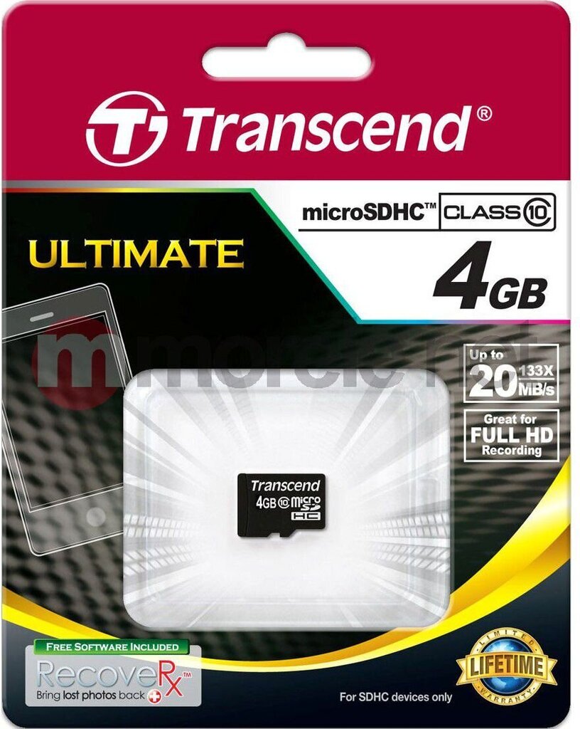 Transcend TS4GUSDC10 hind ja info | Mälukaardid mobiiltelefonidele | hansapost.ee