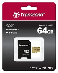 Transcend MicroSDXC 64ГБ цена и информация | Карты памяти для телефонов | hansapost.ee