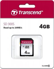 MEMORY SDHC 4GB C10/TS4GSDC300S TRANSCEND цена и информация | Карты памяти для телефонов | hansapost.ee