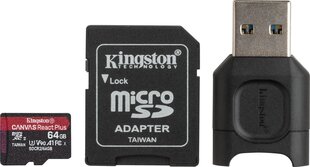 MEMORY MICRO SDXC 128GB UHS-II/W/READER MLPMR2/128GB KINGSTON hind ja info | Mälukaardid mobiiltelefonidele | hansapost.ee