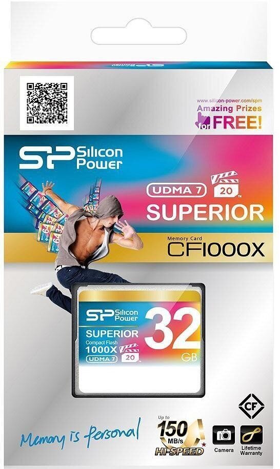 Silicon Power mälukaart CF 32GB 1000x hind ja info | Mälukaardid mobiiltelefonidele | hansapost.ee