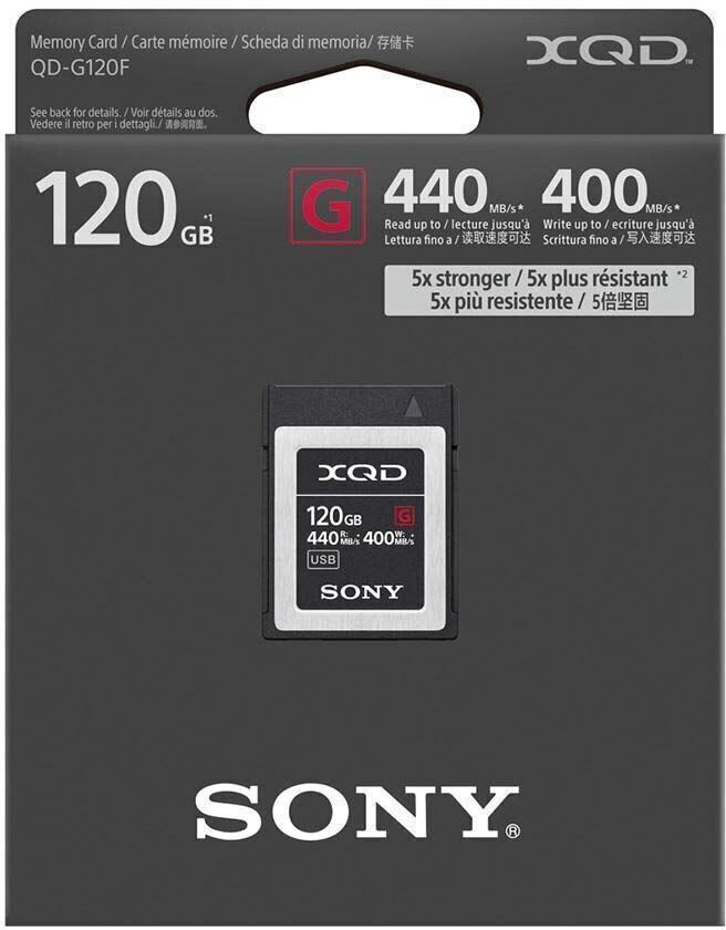 Sony mälukaart XQD G 120GB 440/400MB/s цена и информация | Mälukaardid mobiiltelefonidele | hansapost.ee