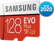 Samsung EVO Plus microSD 2020 128GB mälukaart цена и информация | Mälukaardid mobiiltelefonidele | hansapost.ee