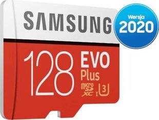 Карта памяти Samsung EVO Plus microSD 2020, 128 Гб цена и информация | Карты памяти | hansapost.ee