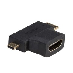 Адаптер Akyga HDMI F / MINI HDMI M + MICRO HDMI M AK-AD-23 цена и информация | Akyga Бытовая техника и электроника | hansapost.ee