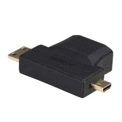 Адаптер Akyga HDMI F / MINI HDMI M + MICRO HDMI M AK-AD-23 цена и информация | Аксессуары для телевизоров и Smart TV | hansapost.ee