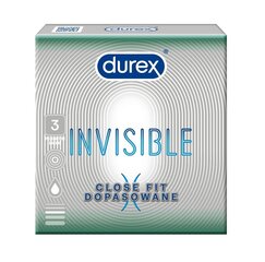 Презервативы DUREX Invisible Close Fit N3 цена и информация | Презервативы | hansapost.ee