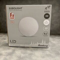 LED светильник Eurolight Hamburg 18W/4000K с встроенным микроволновым датчиком движения цена и информация | Потолочные светильники | hansapost.ee