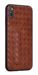 Devia iWallet Silicone Back Case With Place for Cards For Apple iPhone XS Max Brown hind ja info | Telefonide kaitsekaaned ja -ümbrised | hansapost.ee