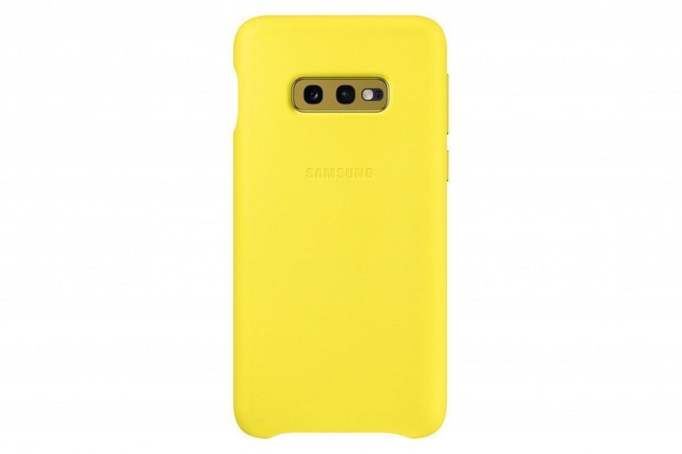 Samsung EF-VG970LYEGWW nahast ümbris Samsung G970 Galaxy S10e kollasele цена и информация | Telefonide kaitsekaaned ja -ümbrised | hansapost.ee