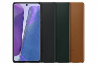 Leather cover for Samsung Galaxy Note 20/ Note 20 5G Black hind ja info | Telefonide kaitsekaaned ja -ümbrised | hansapost.ee