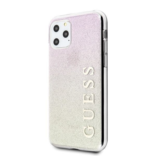 Guess iPhone 11 Pro GUHCN58PCUGLGPI rose gold hard case Glitter Gradient hind ja info | Telefonide kaitsekaaned ja -ümbrised | hansapost.ee