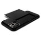 Ümbris IPhone 12/12 Pro, Spigen Slim Armor CS kaardihoidja kate, must цена и информация | Telefonide kaitsekaaned ja -ümbrised | hansapost.ee