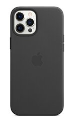 Telefoniümbris Apple telefonile iPhone 12 Pro Max Leather Case with MagSafe, Black hind ja info | Telefonide kaitsekaaned ja -ümbrised | hansapost.ee