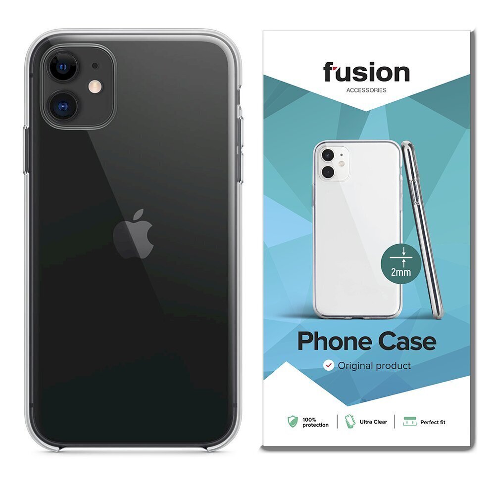 Silikoonist telefoniümbris Fusion Ultra Clear Series 2 mm Xiaomi Redmi Note 9, läbipaistev (EU Blister) hind ja info | Telefonide kaitsekaaned ja -ümbrised | hansapost.ee