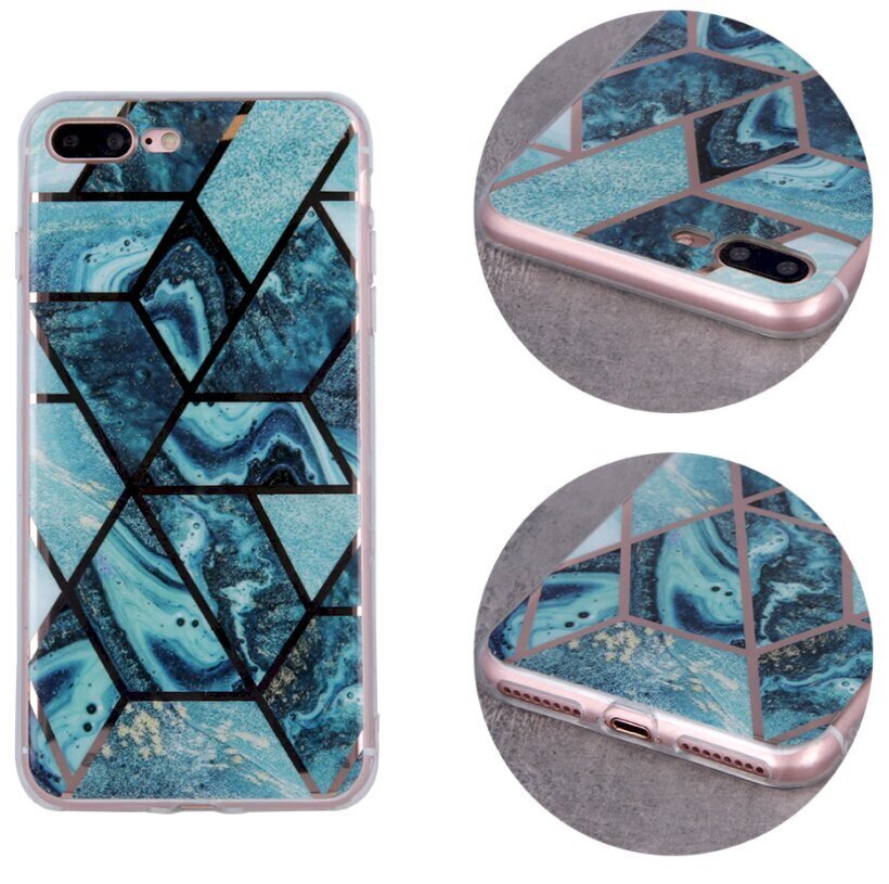 Fusion Geometric Marble Silikoonist ümbris Apple iPhone 12 Mini Roheline цена и информация | Telefonide kaitsekaaned ja -ümbrised | hansapost.ee