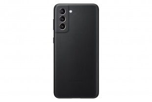 Samsung Leather Cover telefonile Samsung Galaxy S21 Plus, black hind ja info | Telefonide kaitsekaaned ja -ümbrised | hansapost.ee