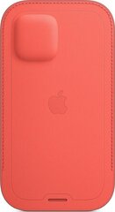 Apple iPhone 12/12 Pro nahast ümbris MagSafe Pink Citrus hind ja info | Telefonide kaitsekaaned ja -ümbrised | hansapost.ee