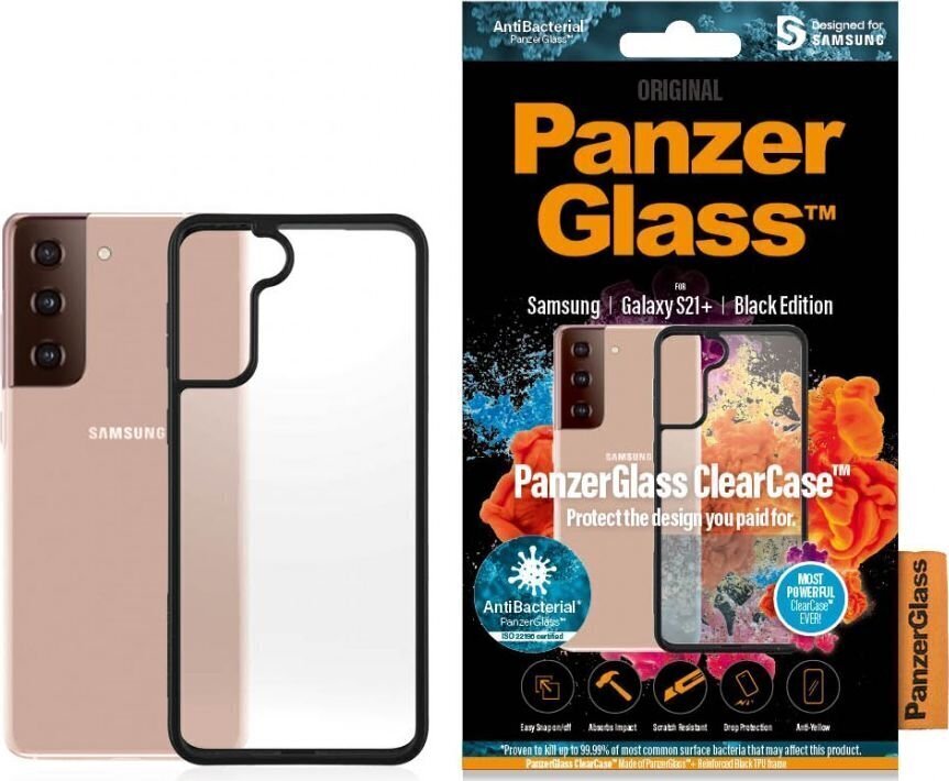 Telefoniümbris PanzerGlass Etui ClearCase BlackFrame Samsung Galaxy S21+ цена и информация | Telefonide kaitsekaaned ja -ümbrised | hansapost.ee
