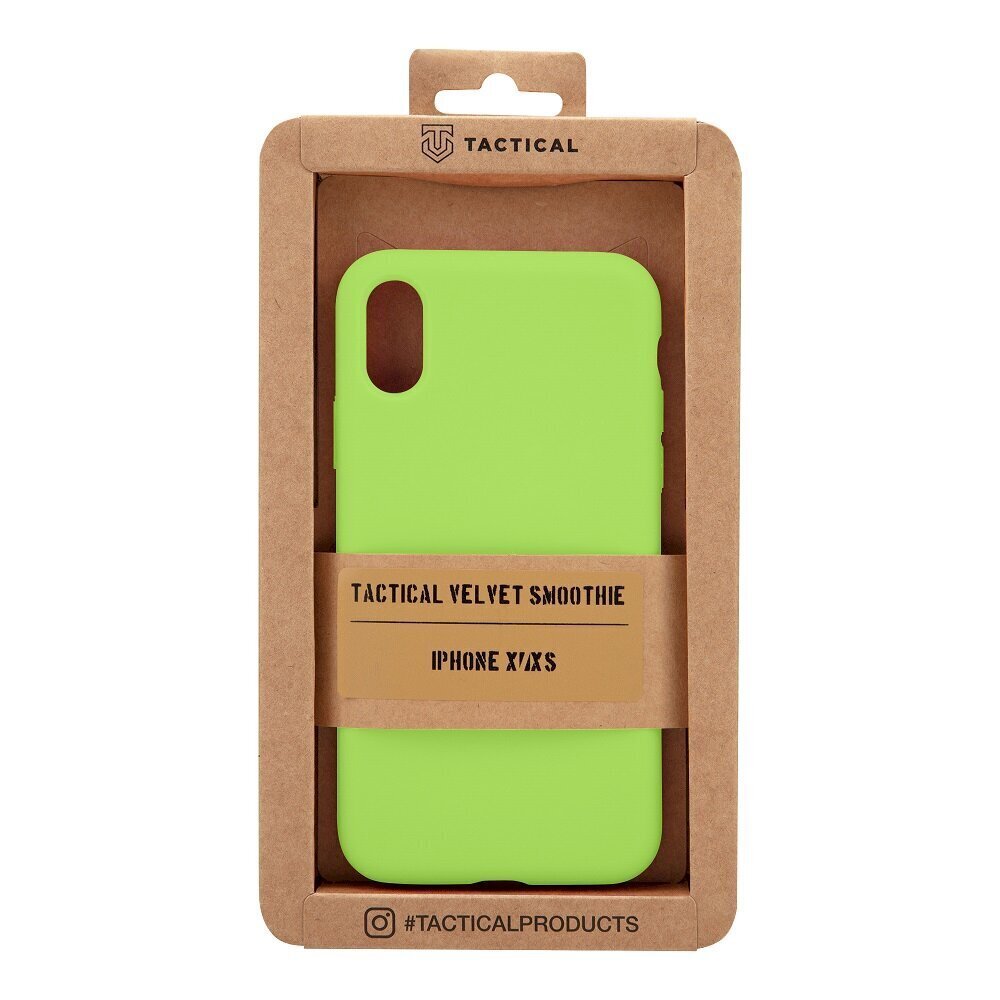 Tactical Velvet Smoothie Cover for Apple iPhone X/XS Avocado цена и информация | Telefonide kaitsekaaned ja -ümbrised | hansapost.ee