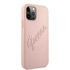 GUHCP12LRSAVSRG Guess PU Saffiano Vintage Script Case for iPhone 12 Pro Max Rose Gold цена и информация | Чехлы для телефонов | hansapost.ee