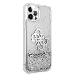 GUHCP12LLG4GSI Guess TPU Big 4G Liquid Glitter Silver Case for iPhone 12 Pro Max Transparent hind ja info | Telefonide kaitsekaaned ja -ümbrised | hansapost.ee