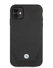 BMHCN61RSWPK BMW Signature Leather Lower Stripe Case for iPhone 11 Black hind ja info | BMW Mobiiltelefonid ja lisatarvikud | hansapost.ee