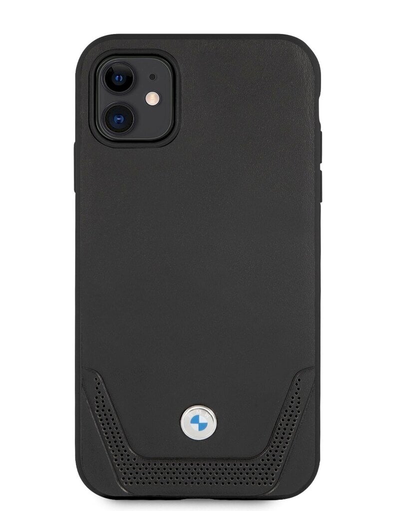BMHCN61RSWPK BMW Signature Leather Lower Stripe Case for iPhone 11 Black цена и информация | Telefonide kaitsekaaned ja -ümbrised | hansapost.ee