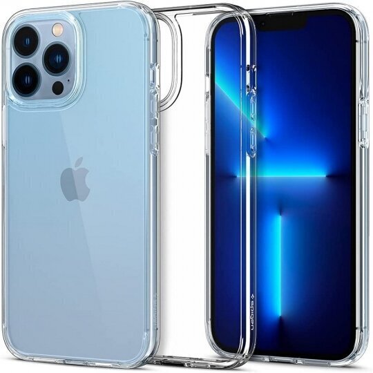 Telefoni ümbris Spigen Ultra Hybrid, telefonile iPhone 13 Pro, läbipaistev цена и информация | Telefonide kaitsekaaned ja -ümbrised | hansapost.ee